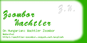 zsombor wachtler business card